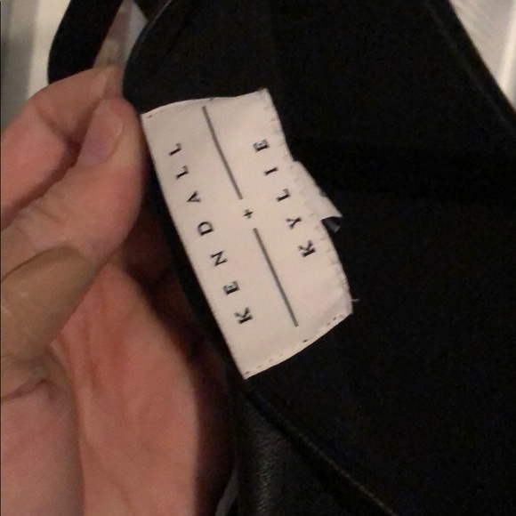 Leather Cut Out Crop Top - Picture 3 of 4